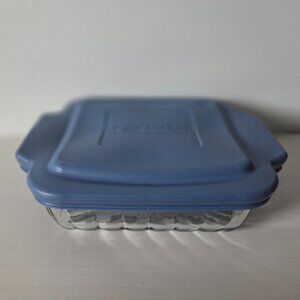 Anchor Hocking Square 8" x 8"Square Clear Glass Baking Dish with Blue Lid